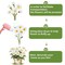 12 Bundles Artificial Flowers Outdoor UV Resistant Artificial Silk Pansies Faux Plastic Flower in Bulk Fake Outdoor Plants(12, Yellow, White, Purple)